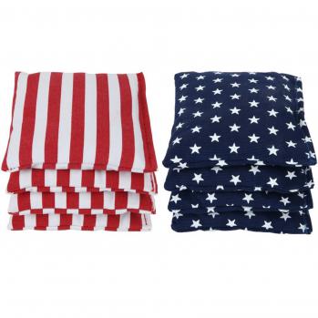 Stars/Stripes Weather Resistant Cornhole Bags (Set of 8) - FREE TOTE